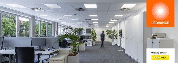 Moderné osvetlenie kancelárie s LED svietidlami od spoločnosti LEDVANCE