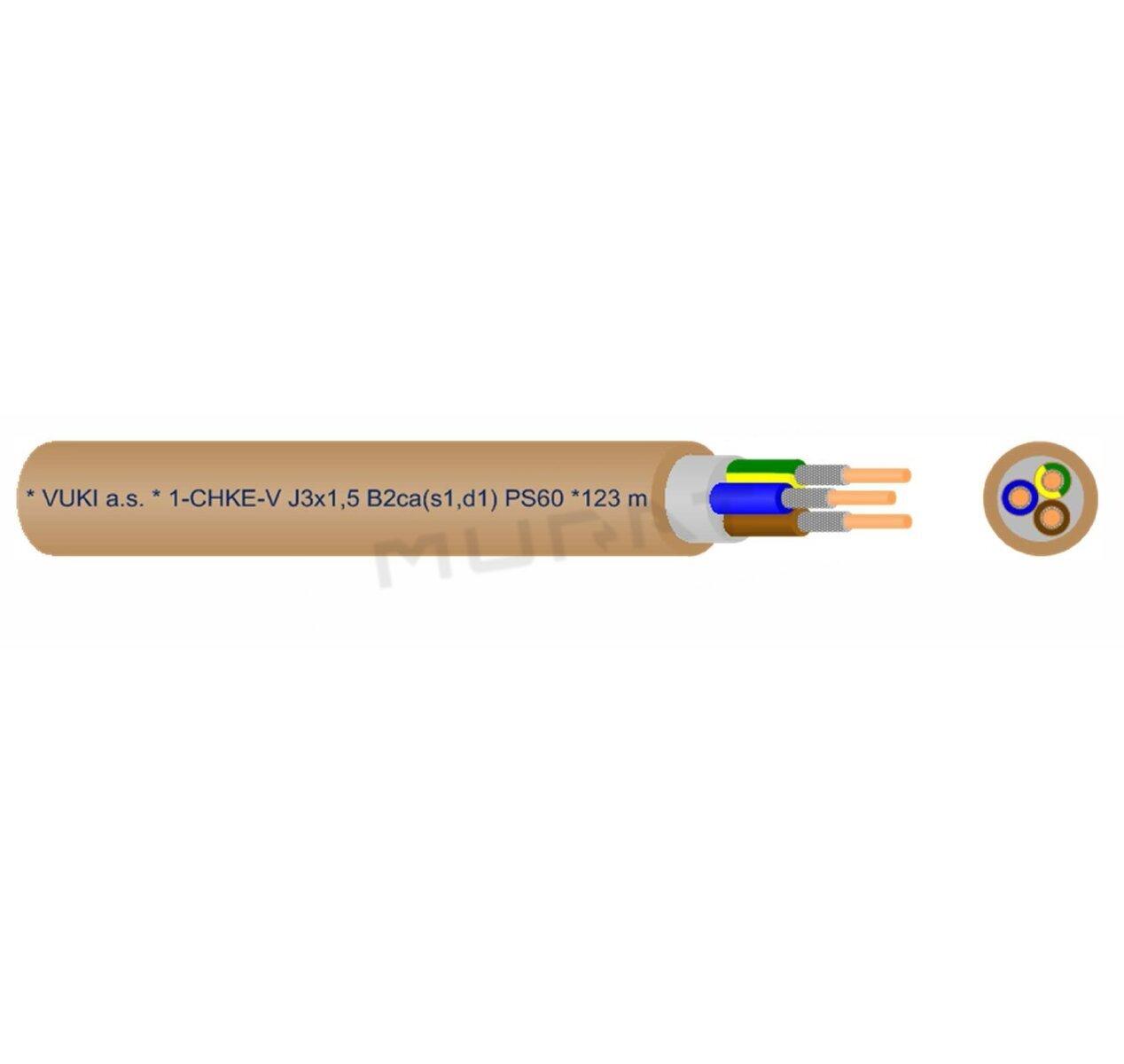 Kábel 1-CHKE-V-O 2x1,5 mm2 PS60 B2ca,s1,d1,a1