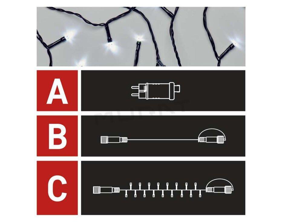 Svietidlo LED VIANOČNÉ- reťaz spojovacia Standard D1AC01 10m IP44 studená biela