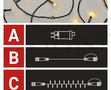 Svietidlo LED VIANOČNÉ- reťaz spojovacia Standard D1AW01 10m IP44 teplá biela