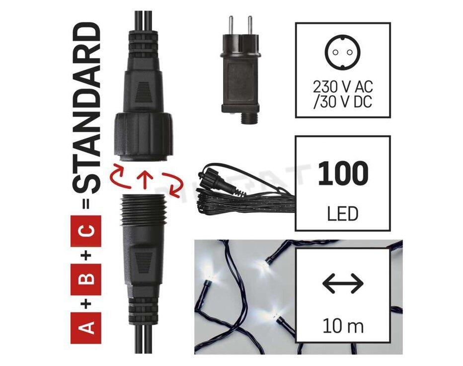 Svietidlo LED VIANOČNÉ- reťaz spojovacia Standard D1AC01 10m IP44 studená biela