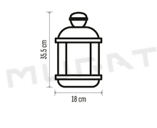 Svietidlo LED VIANOČNÉ- lampáš čierny so svieč DCLV15 35,5cm 3xC, vnút vintage