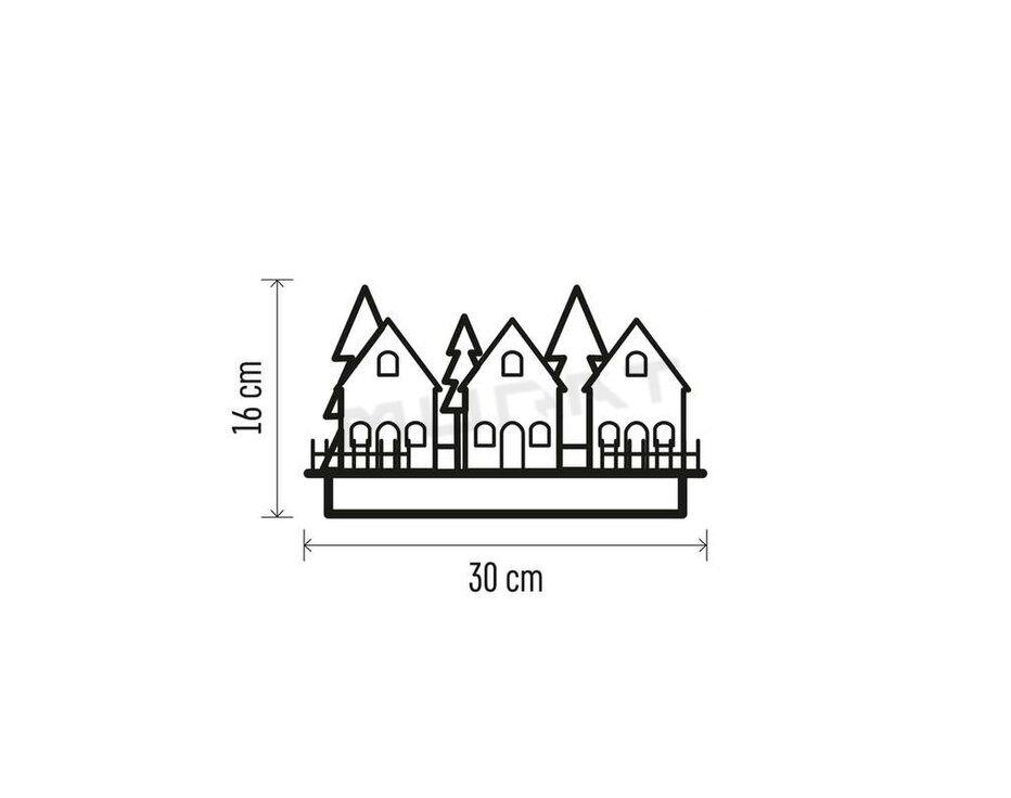 Svietidlo LED VIANOČNÉ- dedinka, 16 cm, DCWW21 vnútorné 2×AA, IP20, teplá biela