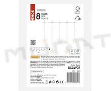 Svietidlo LED VIANOČNÉ- DCGW02 záves–hviezdy 45x84cm vnút. teplá biela