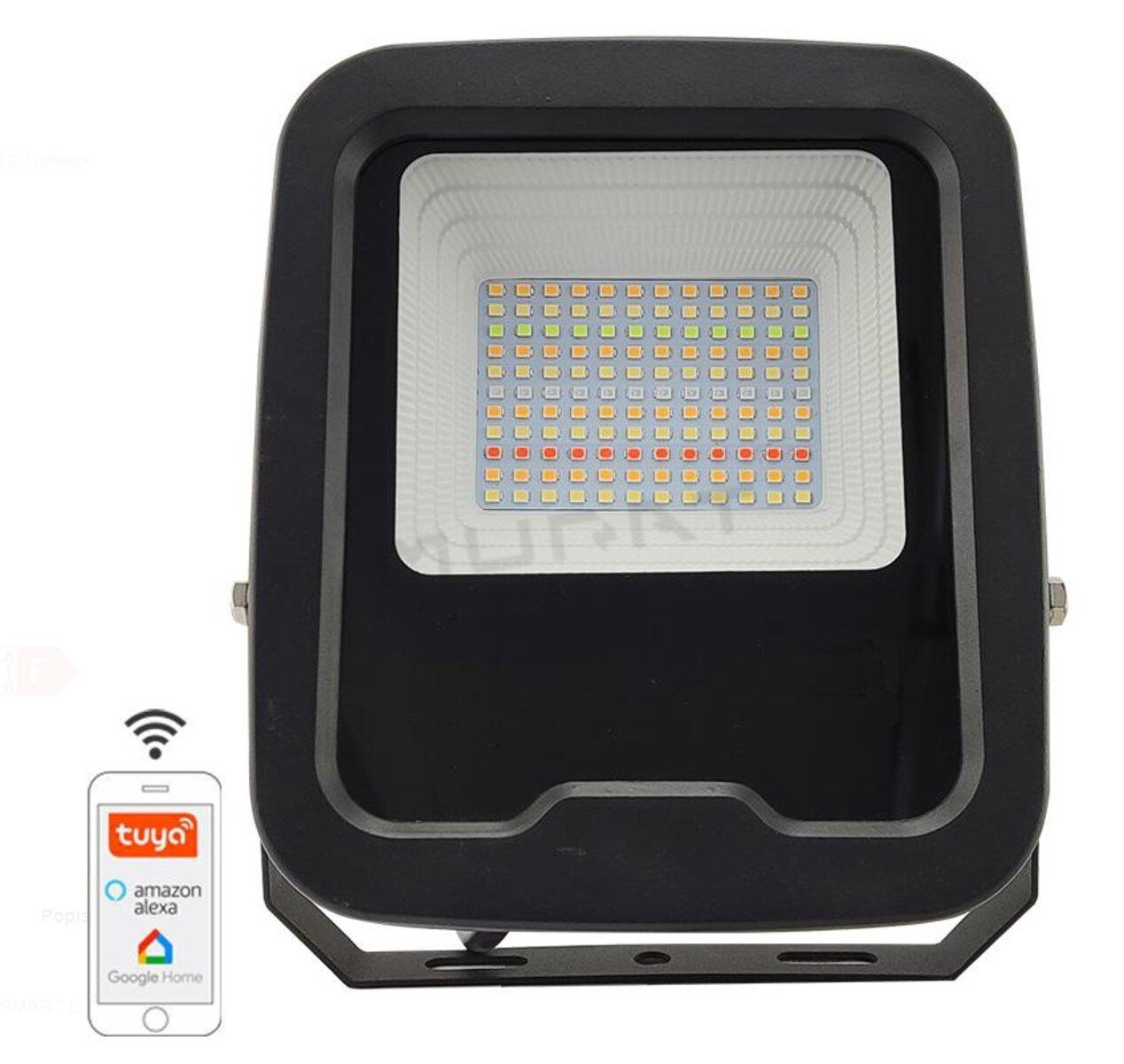 Svietidlo reflektor LED  30W IP65 Profi NW Wifi čierny 6500K+RGB LF6033W