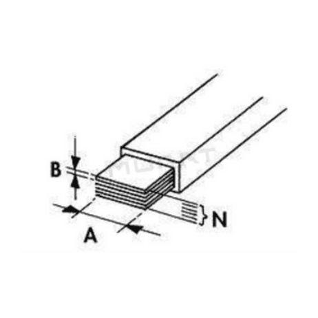 Pasovina Cu flexibar 6x15,5x0,8  552470 1kus=2m