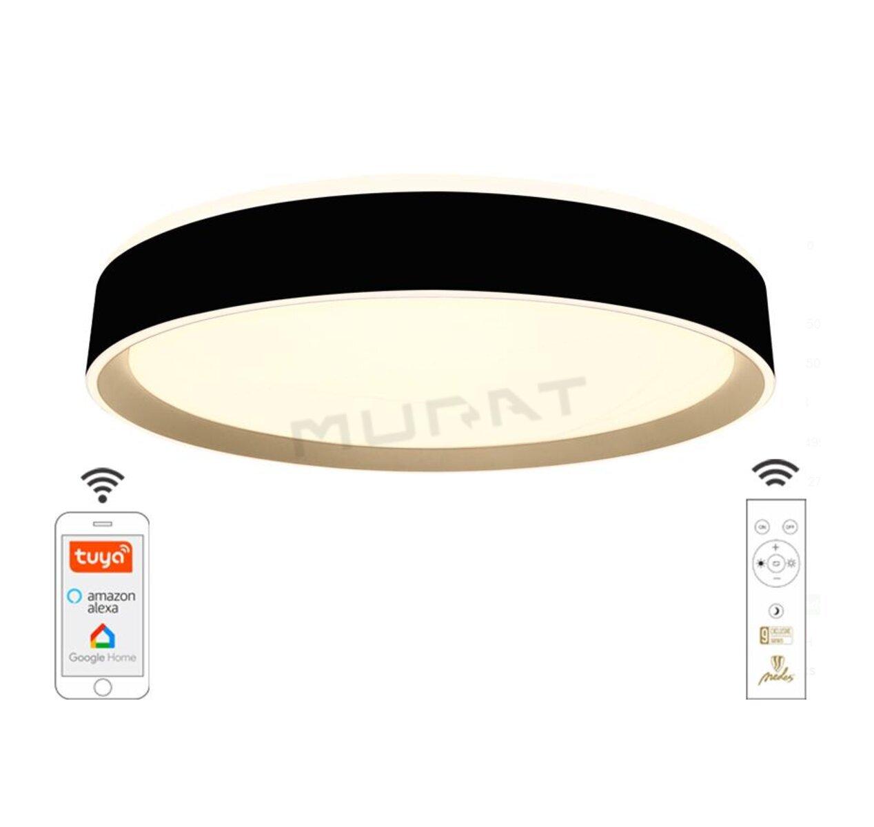 Svietidlo LED  48W IP20+wifi SMART na povrch OPAL diaľk. ovládač LC902MB čierne